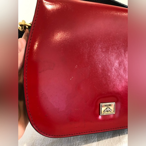 Rare Vintage Franco Moschino Era Bag Purse Red Black Heart Crossbody 80s 90s - Picture 8 of 16